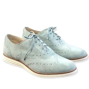 Cole Haan Grand OS Wingtip Oxford Suede Shoes 10B